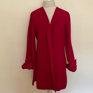 Ellen Tracy Wool Crepe Open Front Jacket